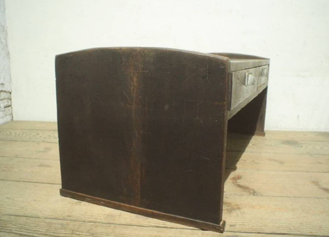 1075 アンティーク　文机　ローテーブル　引き出し　展示台　デスク　レトロ