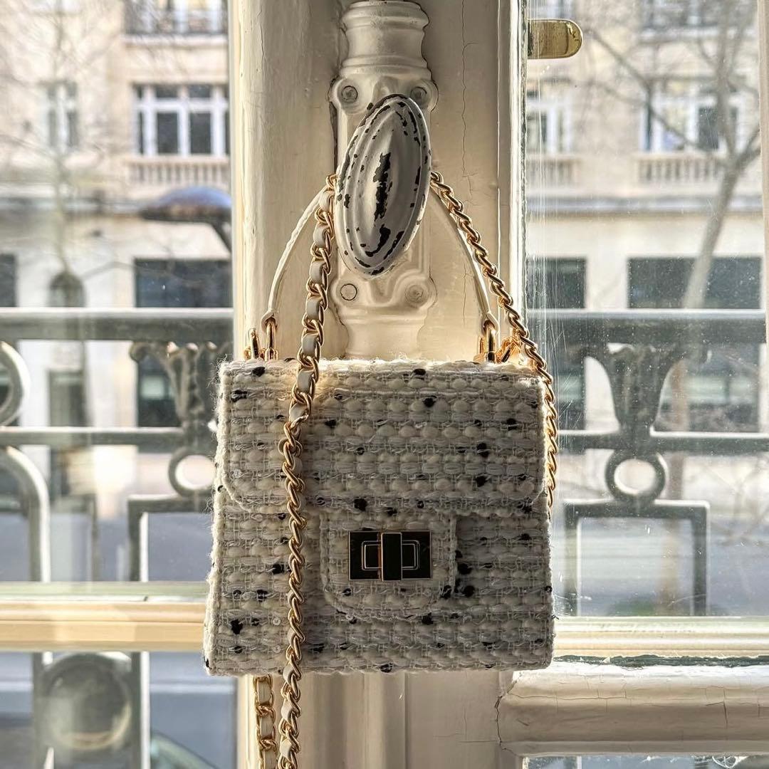 sheller 5thAnniversary ドットツイードミニバッグ