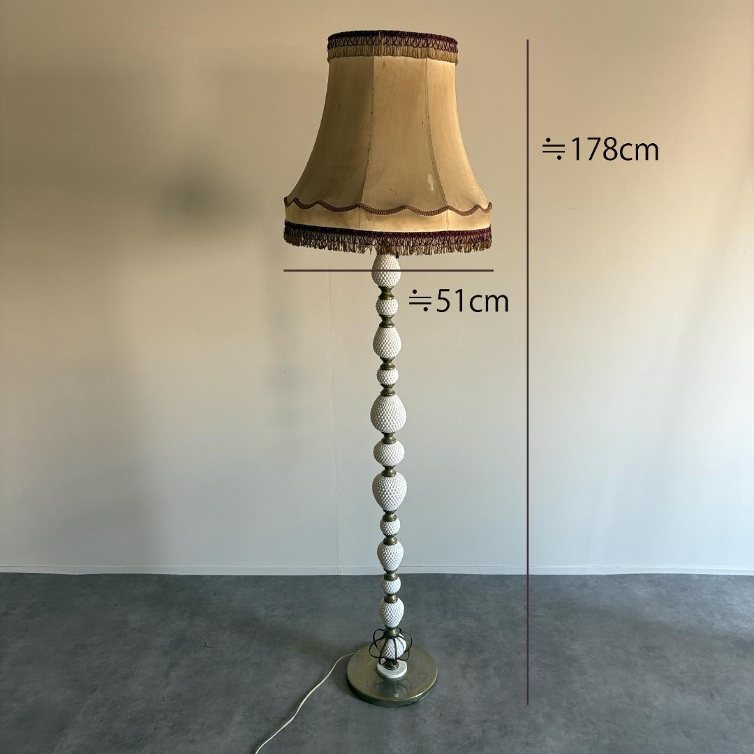 アンティーク 真鍮×セラミック スタンドライト