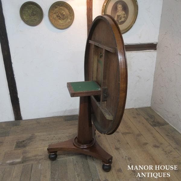 イギリス アンティーク 家具 ダイニングテーブル ティルトップ 英国 6113e