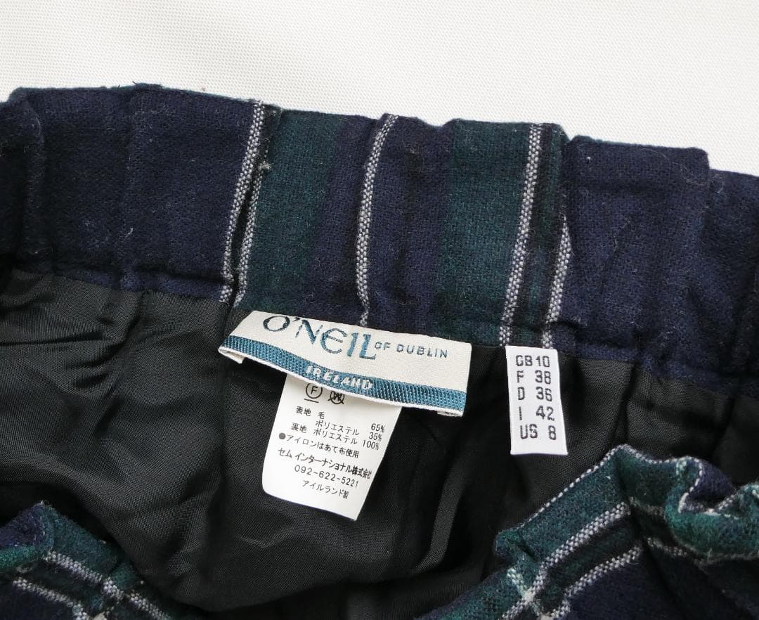 O'NEIL of DUBLIN　aranciato別注 ウールチェックスカート