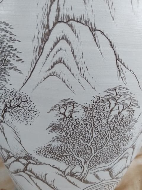 東炎窯　壷　54x20cm