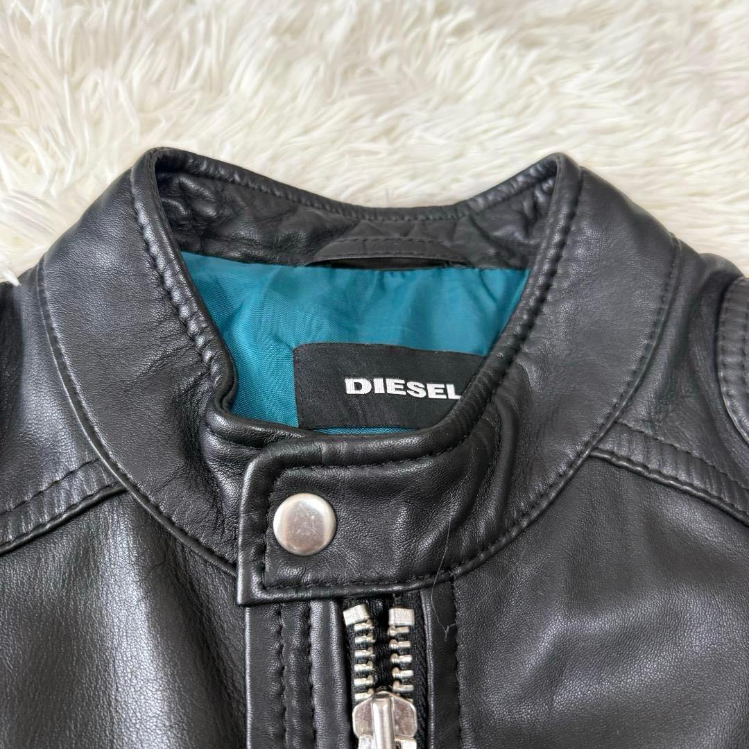 希少XL【定価14万】DIESEL シングル ライダースジャケット 黒 青