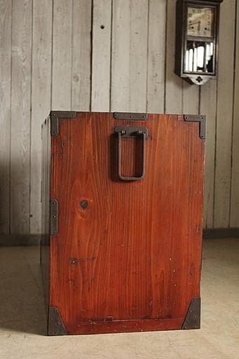 時代　庄内箪笥　扉付き　時代家具　収納タンス　古家具