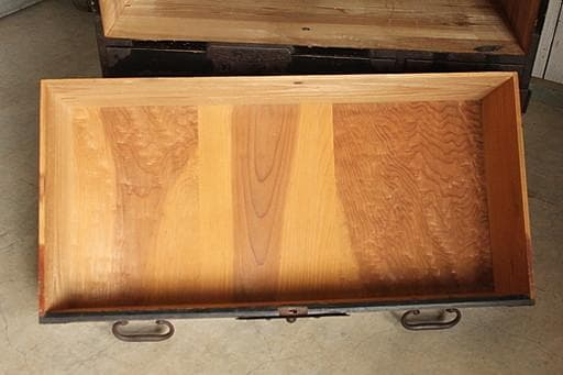 時代　庄内箪笥　扉付き　時代家具　収納タンス　古家具