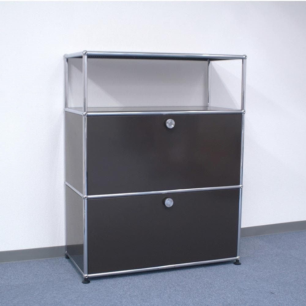 中古 USMハラー｜キャビネット リビング・ 1列3段 アントラサイト