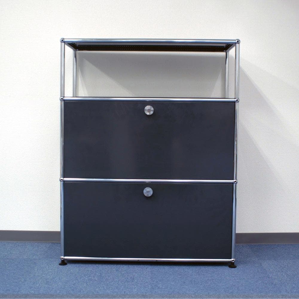 中古 USMハラー｜キャビネット リビング・ 1列3段 アントラサイト