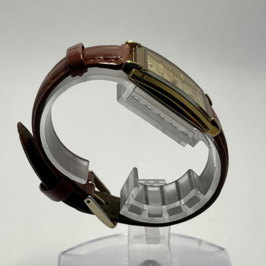 【美品・新品電池】石付き ENICAR エニカ 腕時計 スクエア 90年代モデル