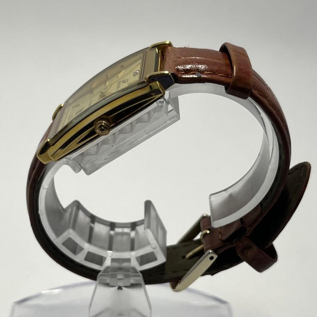 【美品・新品電池】石付き ENICAR エニカ 腕時計 スクエア 90年代モデル