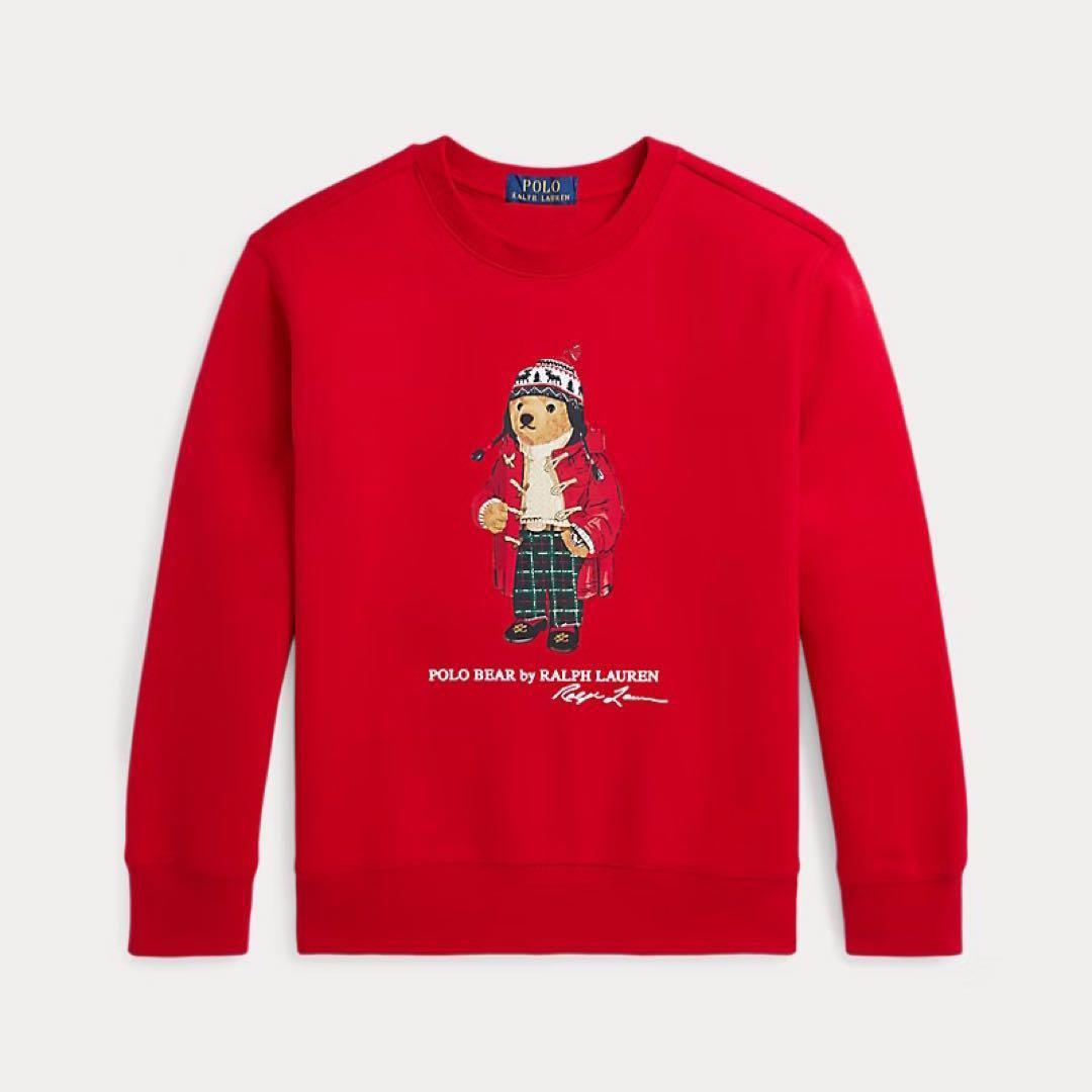 【新品】ラルフローレン ポロベア トレーナー レッド 160