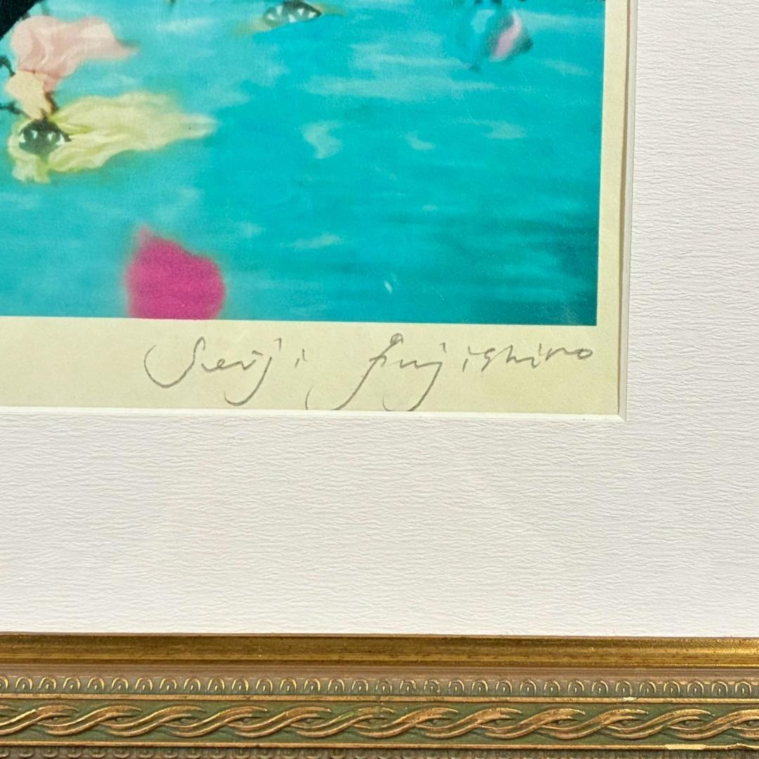 美品 藤城清治「春のデュエット」レフグラフ 直筆サイン入 証明シール有 影絵作家