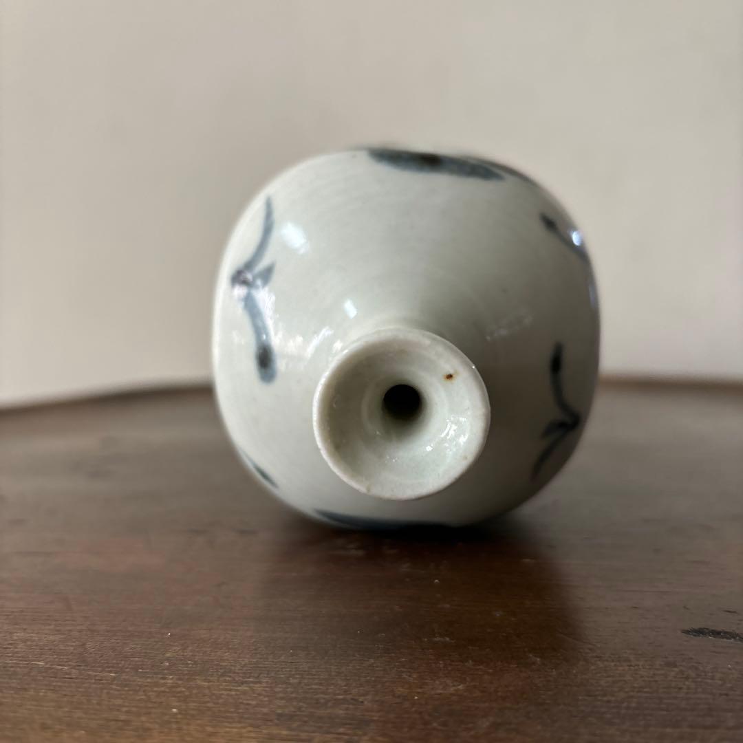 古伊万里　平戸　染付阿古陀徳利　三川内焼　花器　古道具　アンティーク　検:李朝