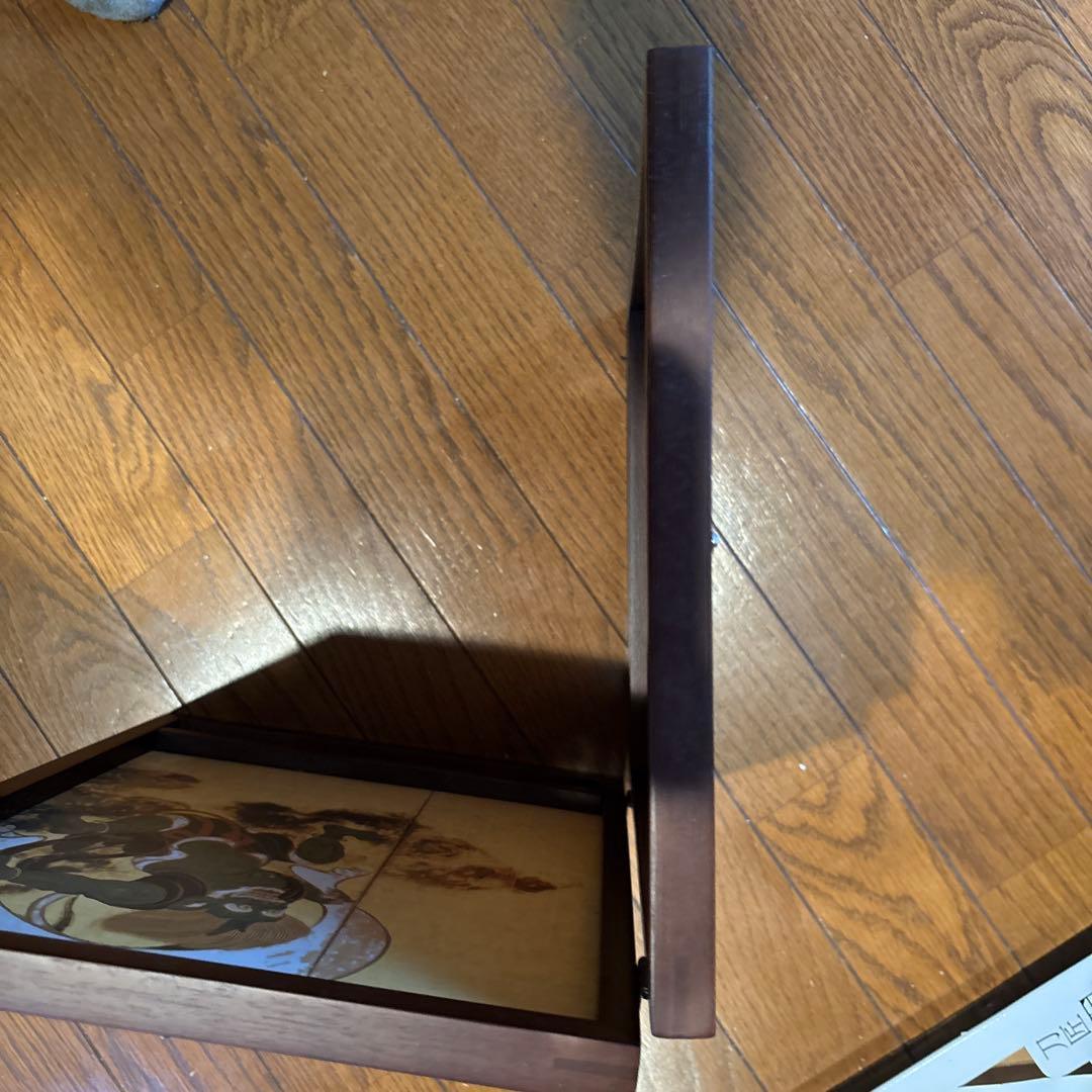 風神雷神図の屏風　ミニチュア