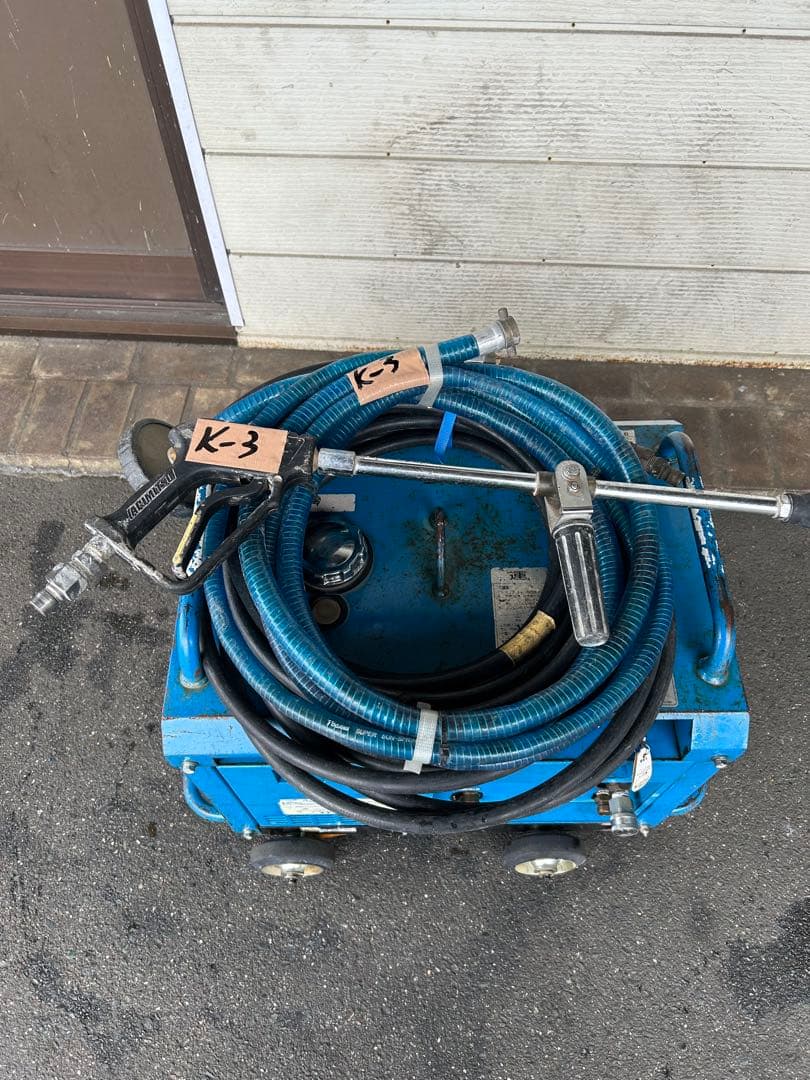 K3 ★ツルミHPJ-5ESM高圧洗浄機防音ガン・高圧ホース・給排水ホースセット