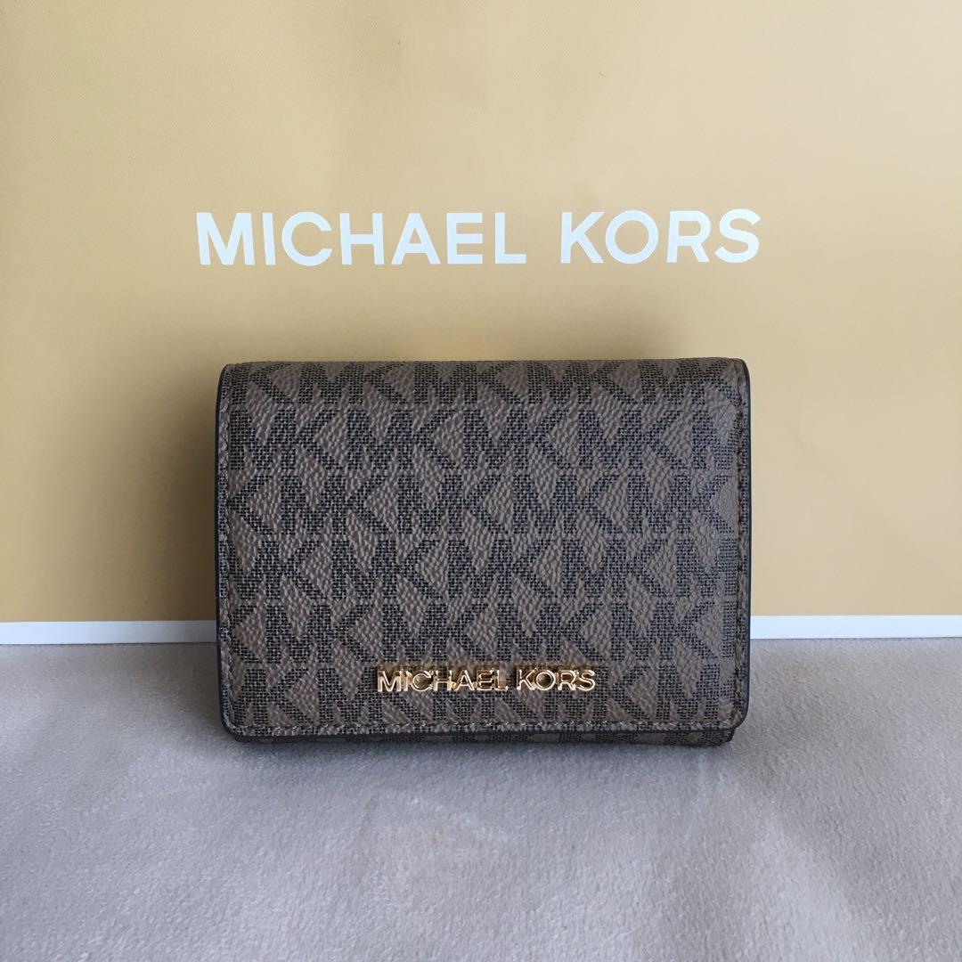 新品　マイケルコース MICHEAL KORS　三つ折り　財布　ブラウン