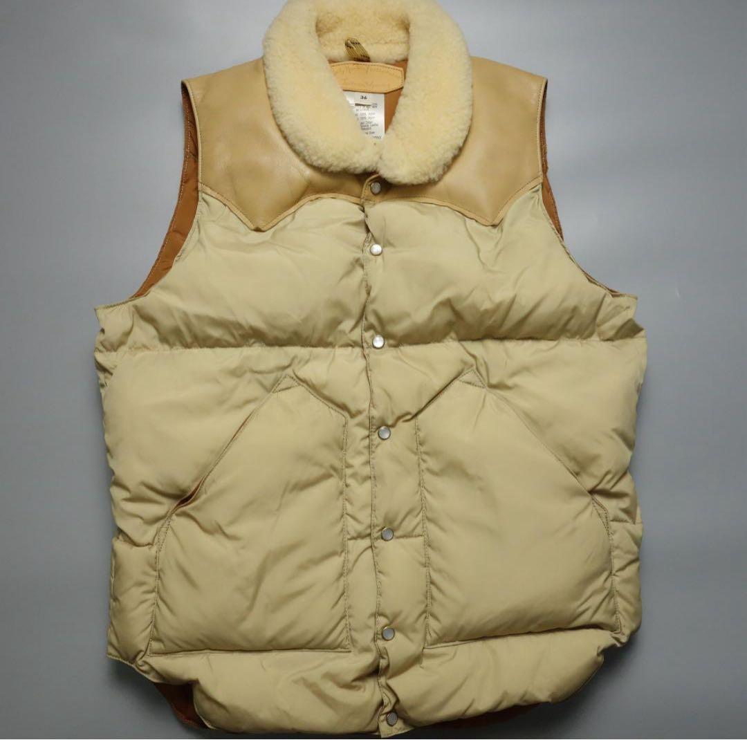 ロッキーマウンテン レザー　ダウンベスト 36