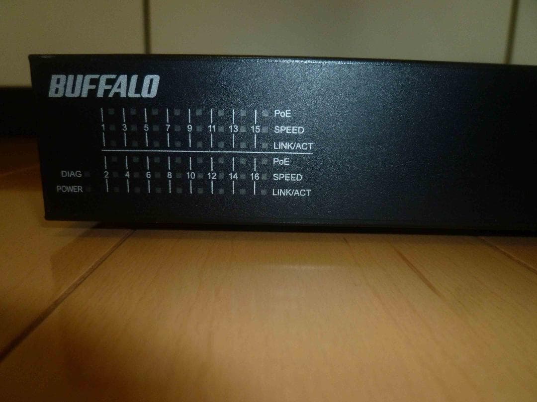 BUFFALO BS-GS2016P/HP PoE+ 大容量384W Giga