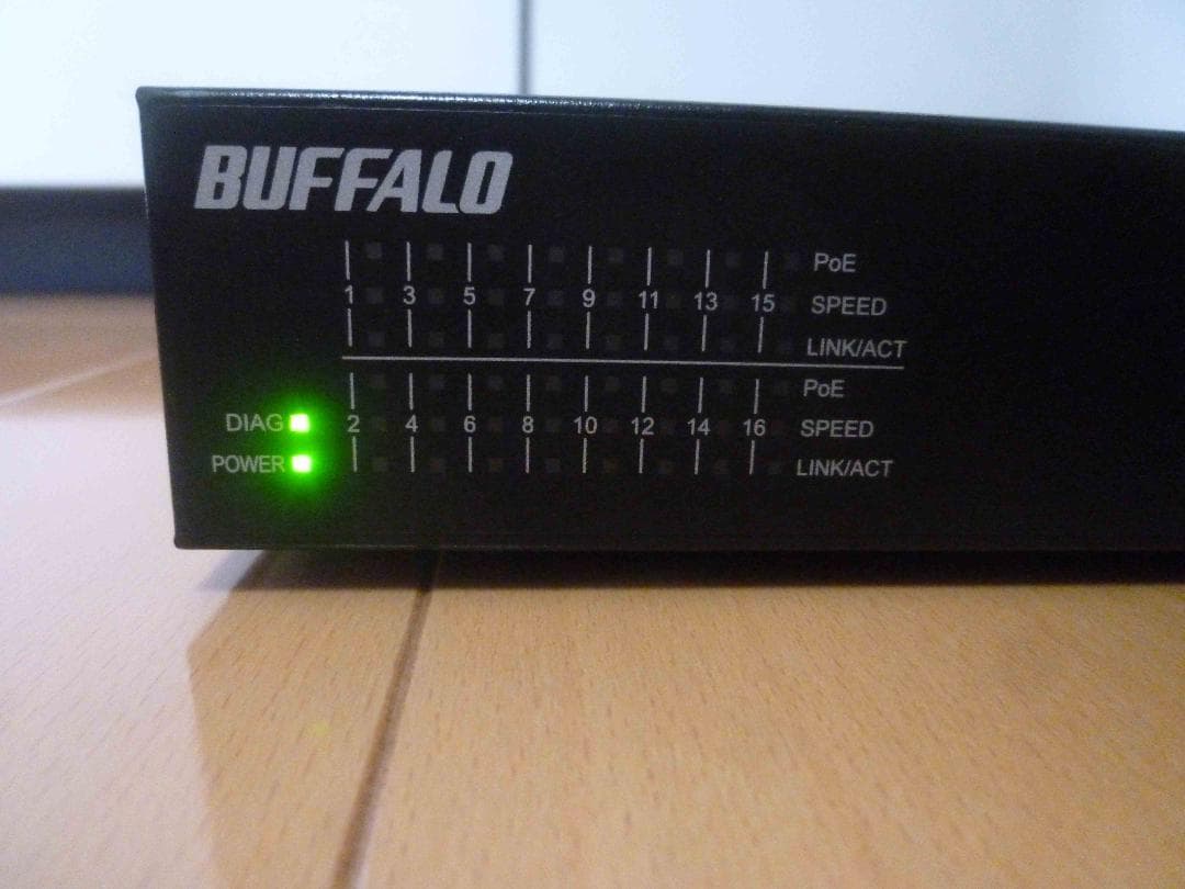 BUFFALO BS-GS2016P/HP PoE+ 大容量384W Giga