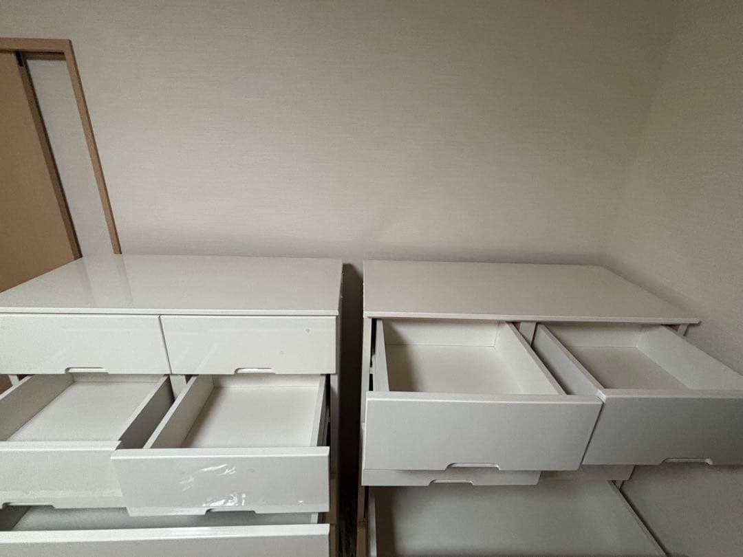 栃木市引き取り限定！ホワイト チェスト2個