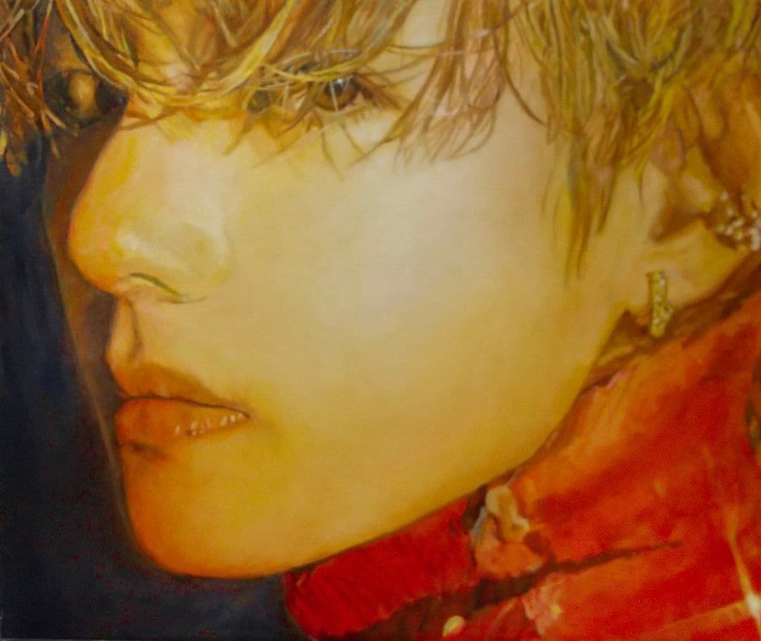 男性の肖像 油彩画 8号 F8 油絵 人物画#7