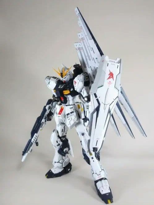 完成品 RG νガンダム 塗装 改修 改造 ダブルフィンファンネル拡張ユニット