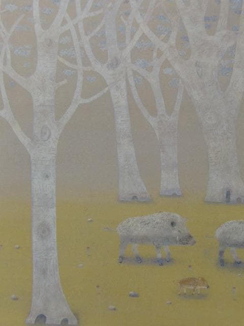 入江酉一郎、【家族】、希少な額装用画集より、新品額装付