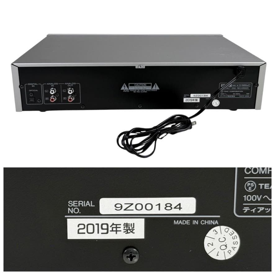 2019年製 TEAC ティアック CDレコーダー CD-RW890MK2