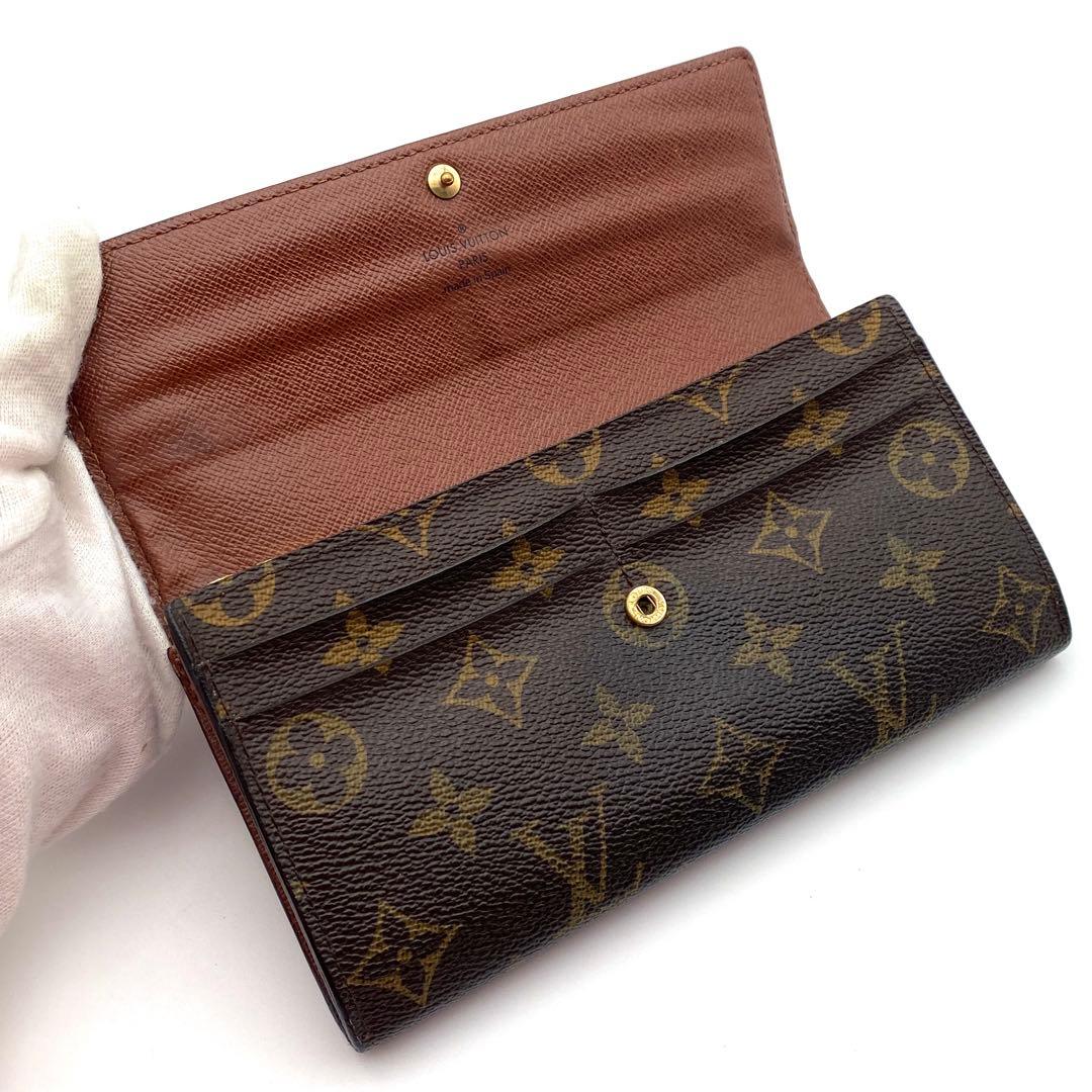 ルイヴィトン モノグラム ポルトフォイユ サラ 二つ折り財布 ブラウン