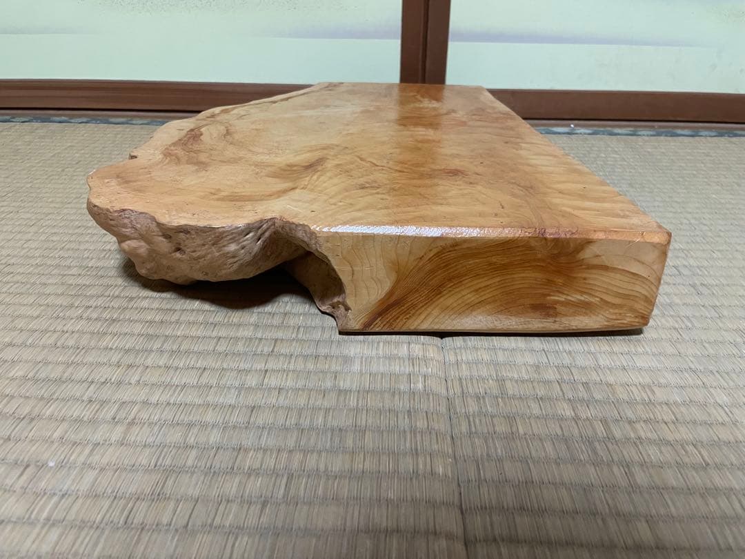 天然木 一枚板 花台 飾り台 無垢材 ローテーブル けやき風