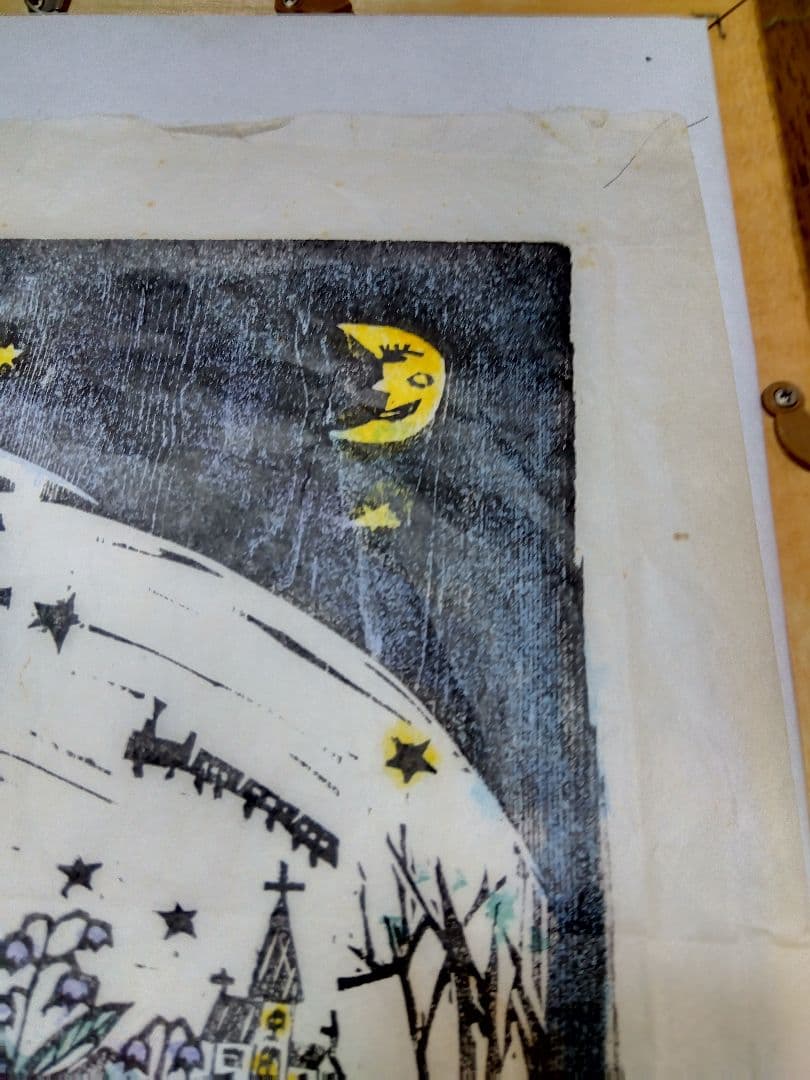 特大版画　宮沢賢治　佐藤国男作