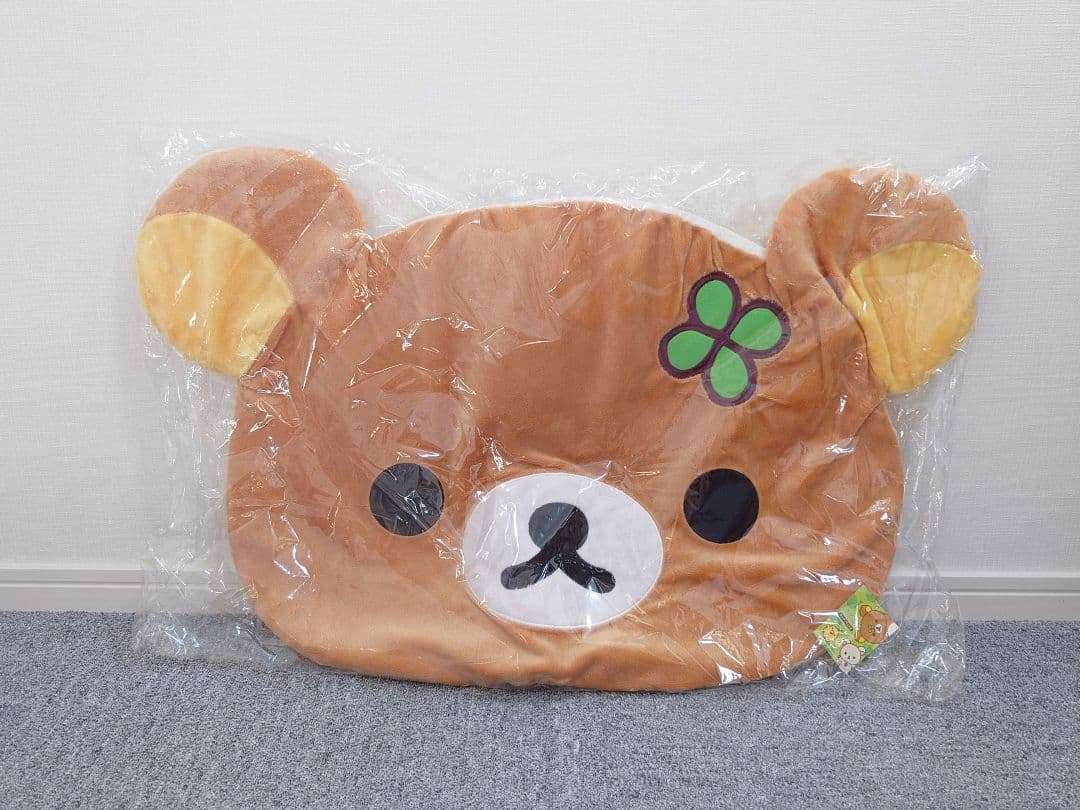 激レアリラックマ　ウレタンマット　チェアカバークッション　ダイカット顔クッション