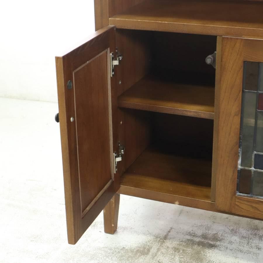 曙工芸 AURORA オーロラ ステンドグラス キャビネット 電話台 飾り台