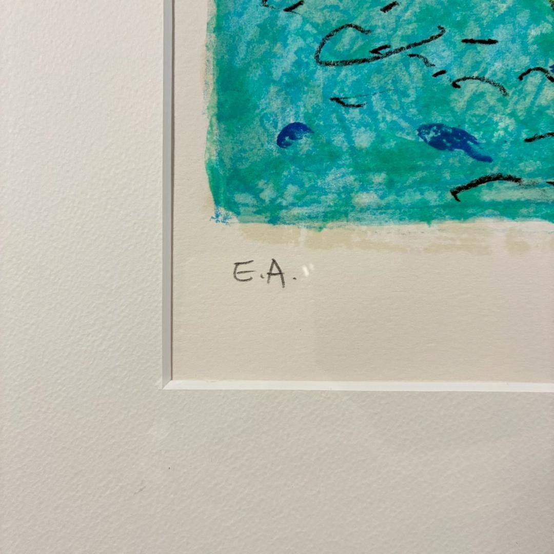 美品 ポール・アイズピリ「ポンヌフ」リトグラフ 直筆サイン入 額縁入 フランス