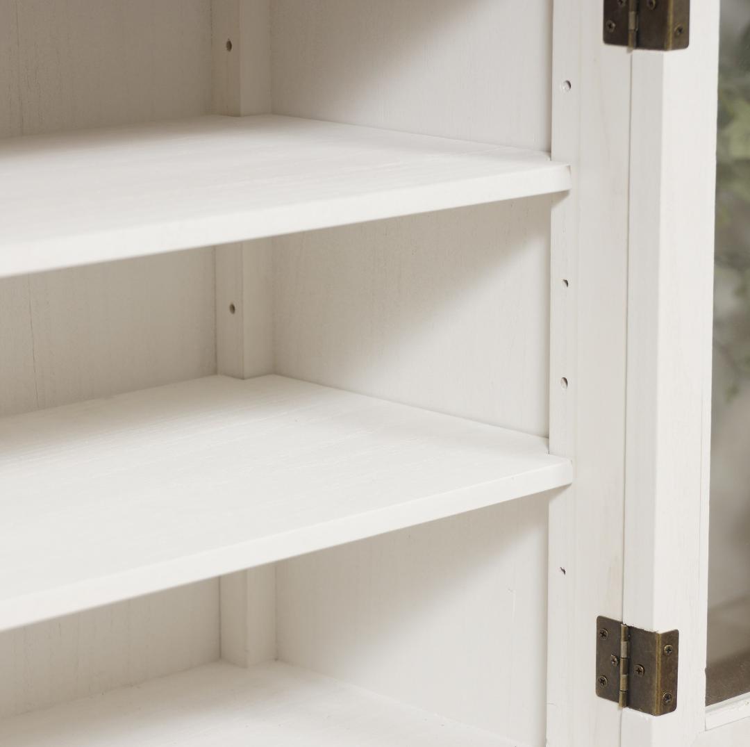 あちゃ　引き取り限定　アンティーク調　キャビネット　食器棚　シャビー