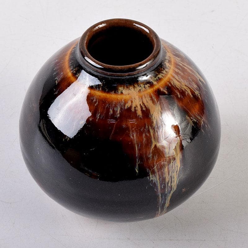 茶道具　桶谷定一作　茄子　茶入　共箱　V　7949