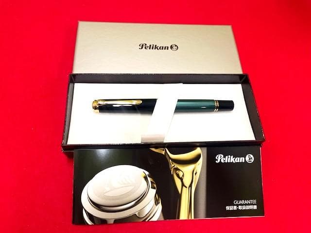 ほぼ未使用 ペリカンスーベレーンM800 グリーンストライプ EF 万年筆 即送