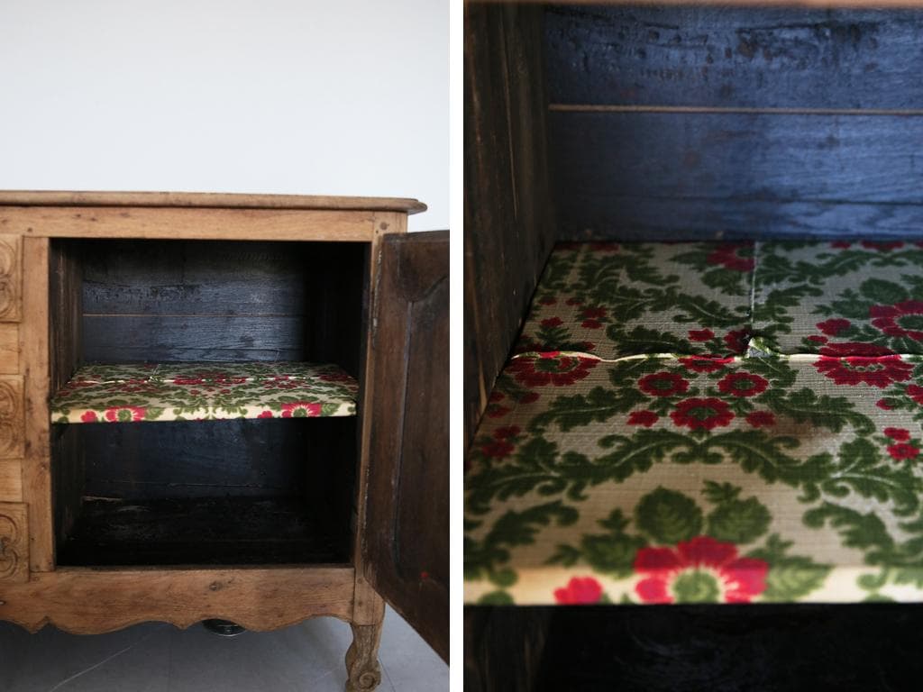 フランスアンティーク猫脚サイドボード/ショップカウンター/チェスト(90-252