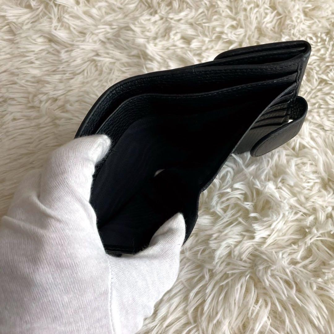 人気✨GUCCI Wホック財布　インターロッキング GG レザー　二つ折り財布