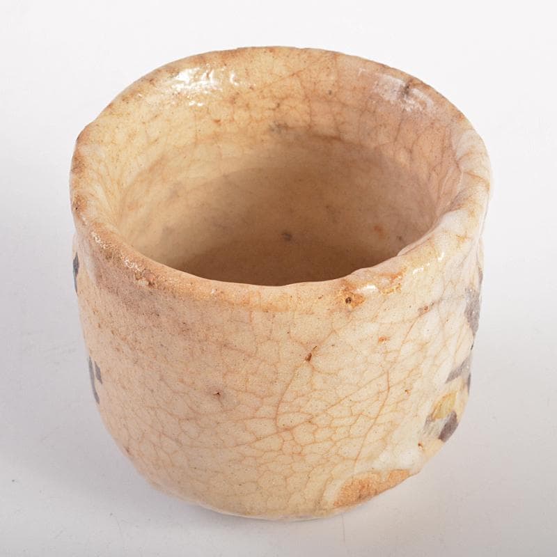 唐津焼　古唐津　帆柱窯　絵唐津　盃　仕覆付　時代箱付　C　R7522