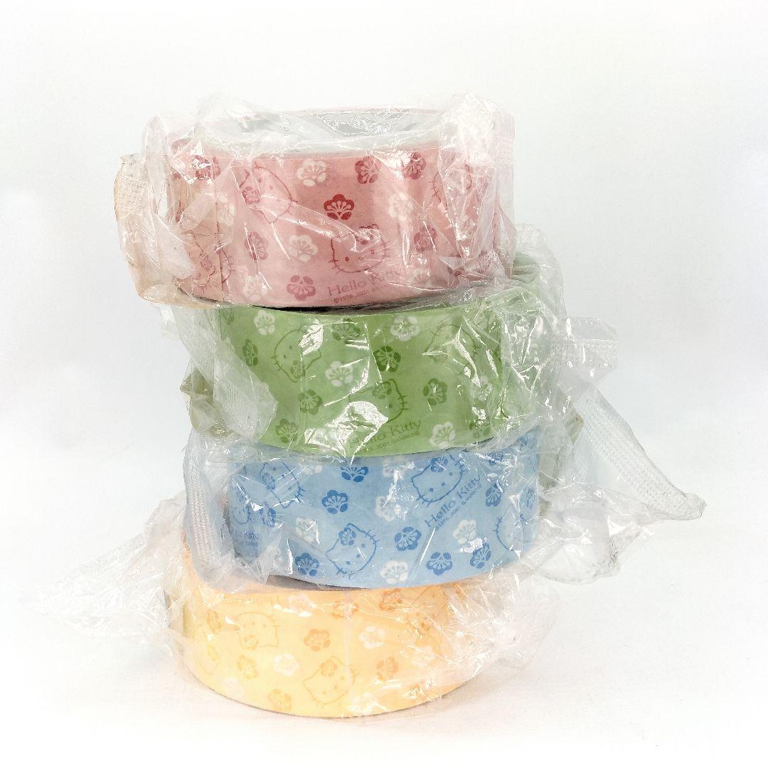 未開封 和風キティ クラフトテープ 4個セット 当時物 希少品 サンリオ