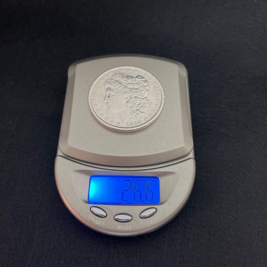 し*ー様 アメリカ　モルガン1ドル銀貨 1884年　26.6グラム　ミント無し