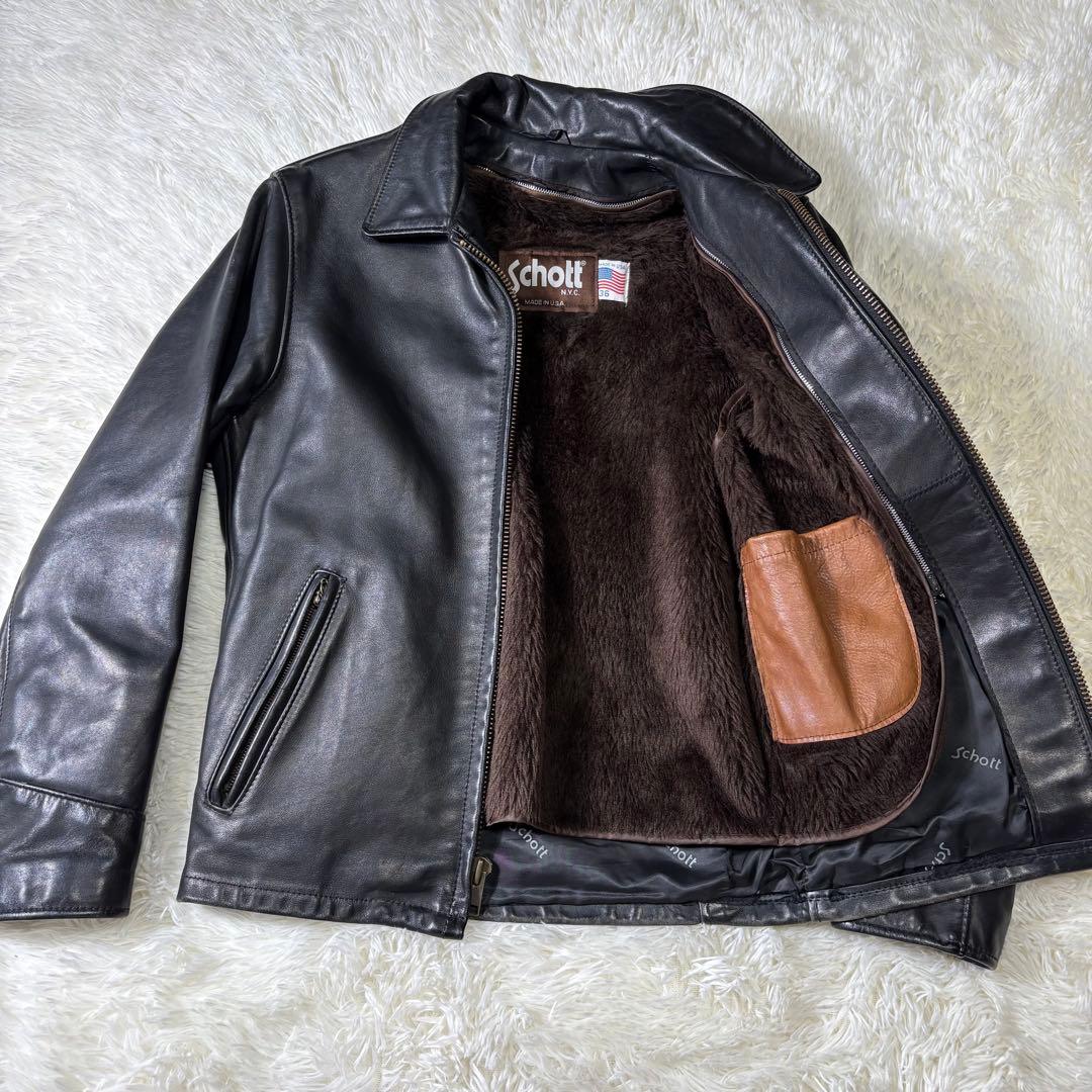 人気⭐️schott ショット　シングルライダーズ　レザージャケット　インナー付