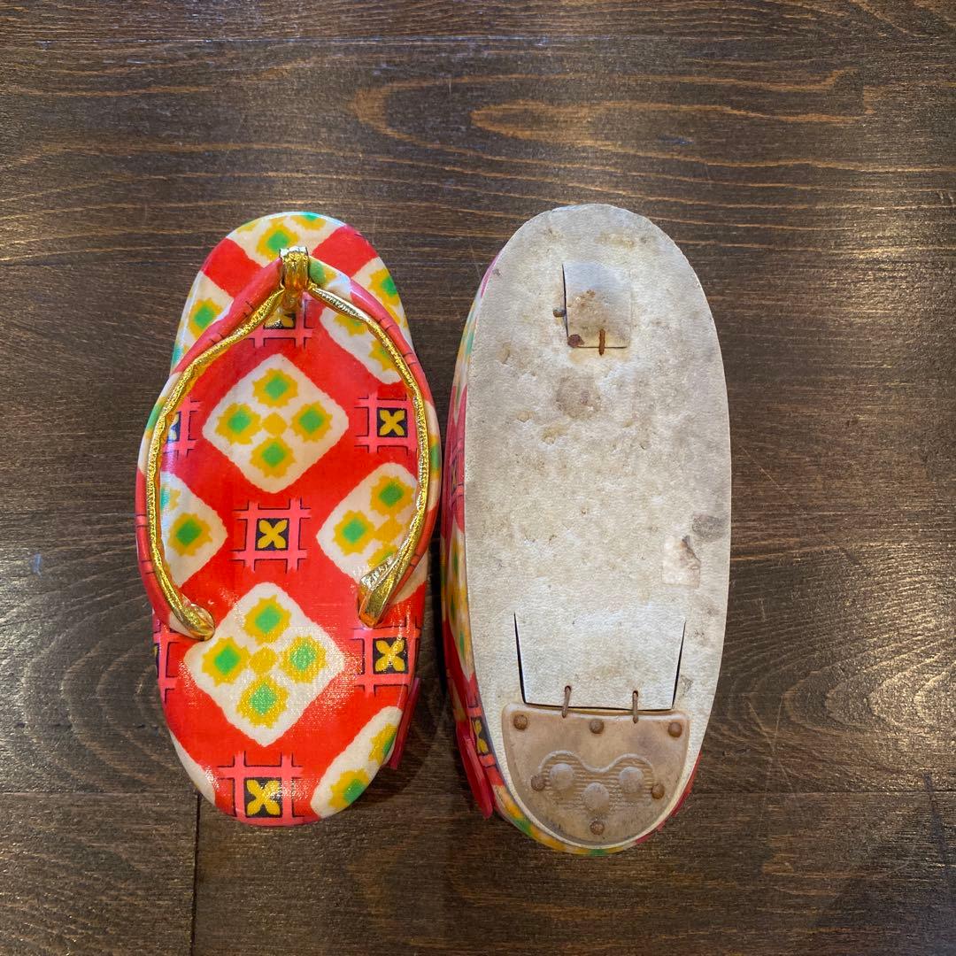 アンティーク 七五三 三歳 着物 被布 小物一式 フルセット 赤 鶴 正絹