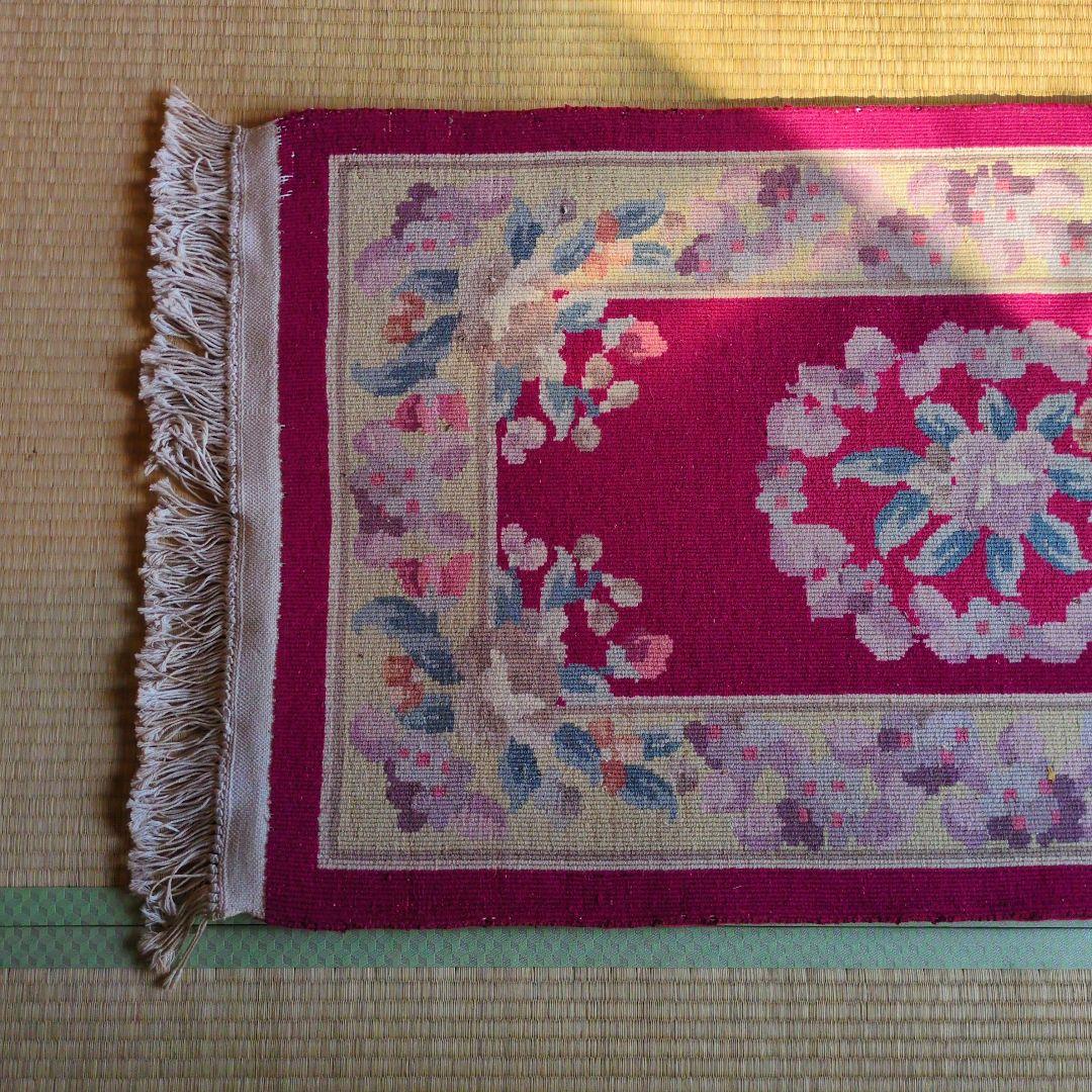 ★1/31まで 期間限定 値下げ！早いもの勝ち★緞通 段通 肉厚約2cm 絨毯