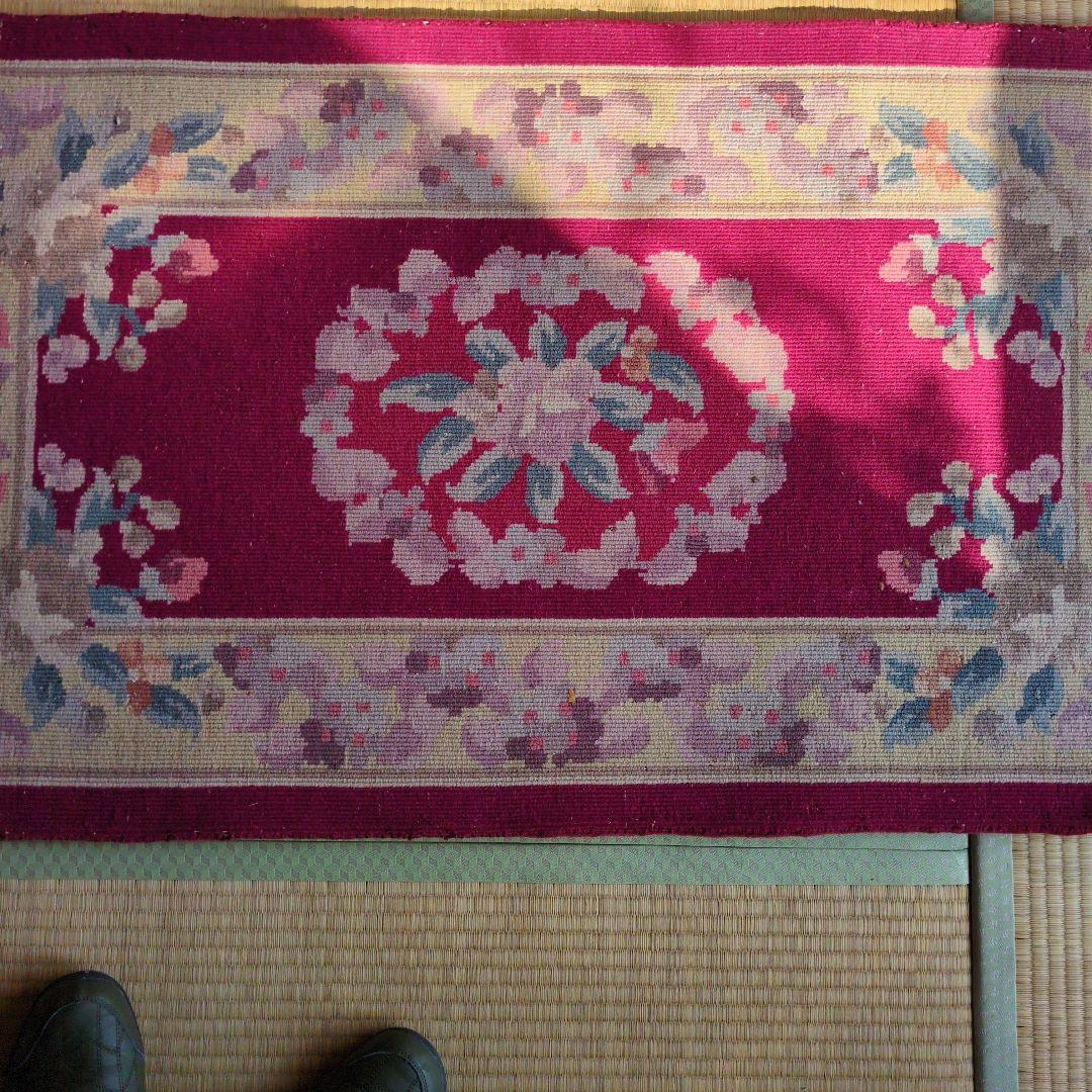 ★1/31まで 期間限定 値下げ！早いもの勝ち★緞通 段通 肉厚約2cm 絨毯