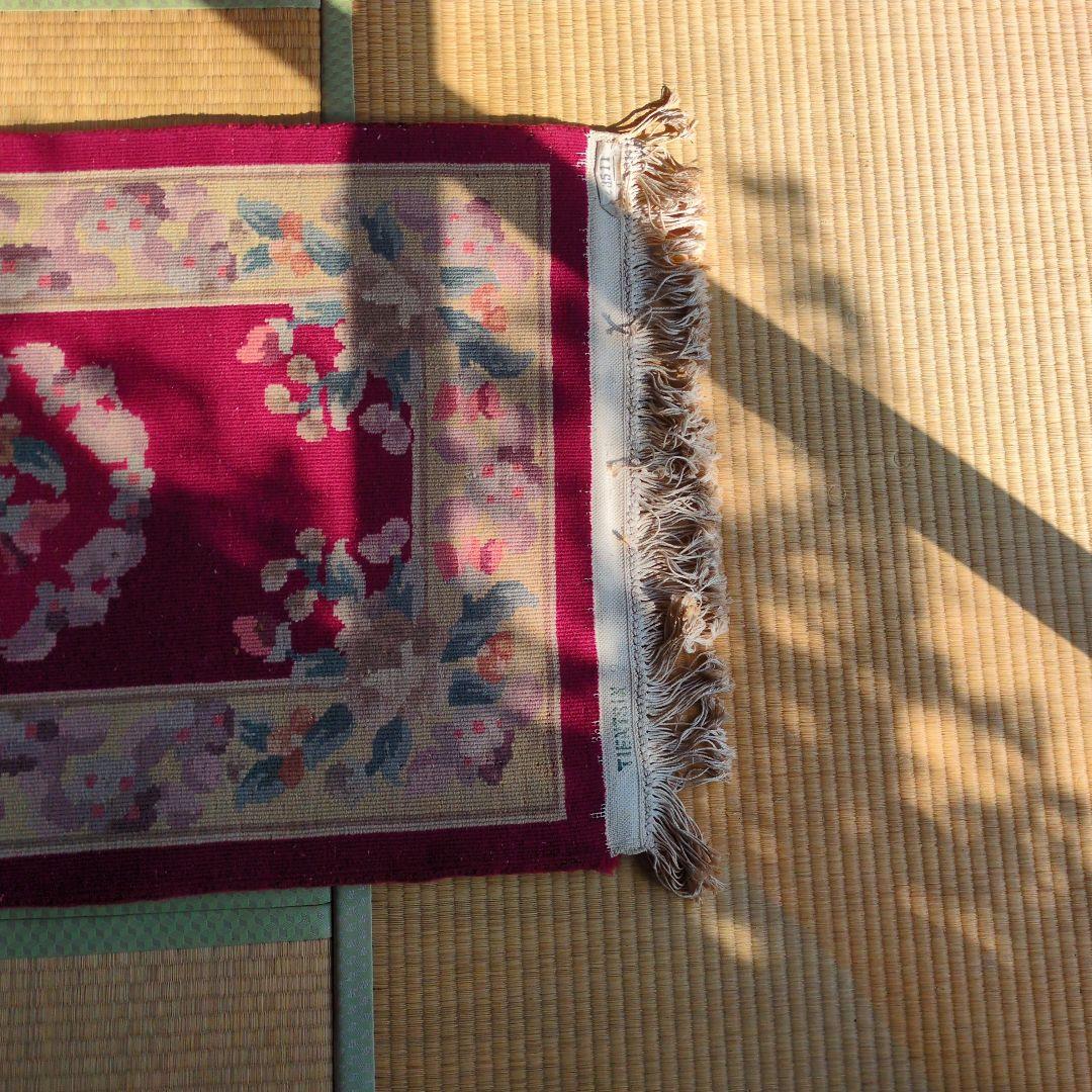 ★1/31まで 期間限定 値下げ！早いもの勝ち★緞通 段通 肉厚約2cm 絨毯