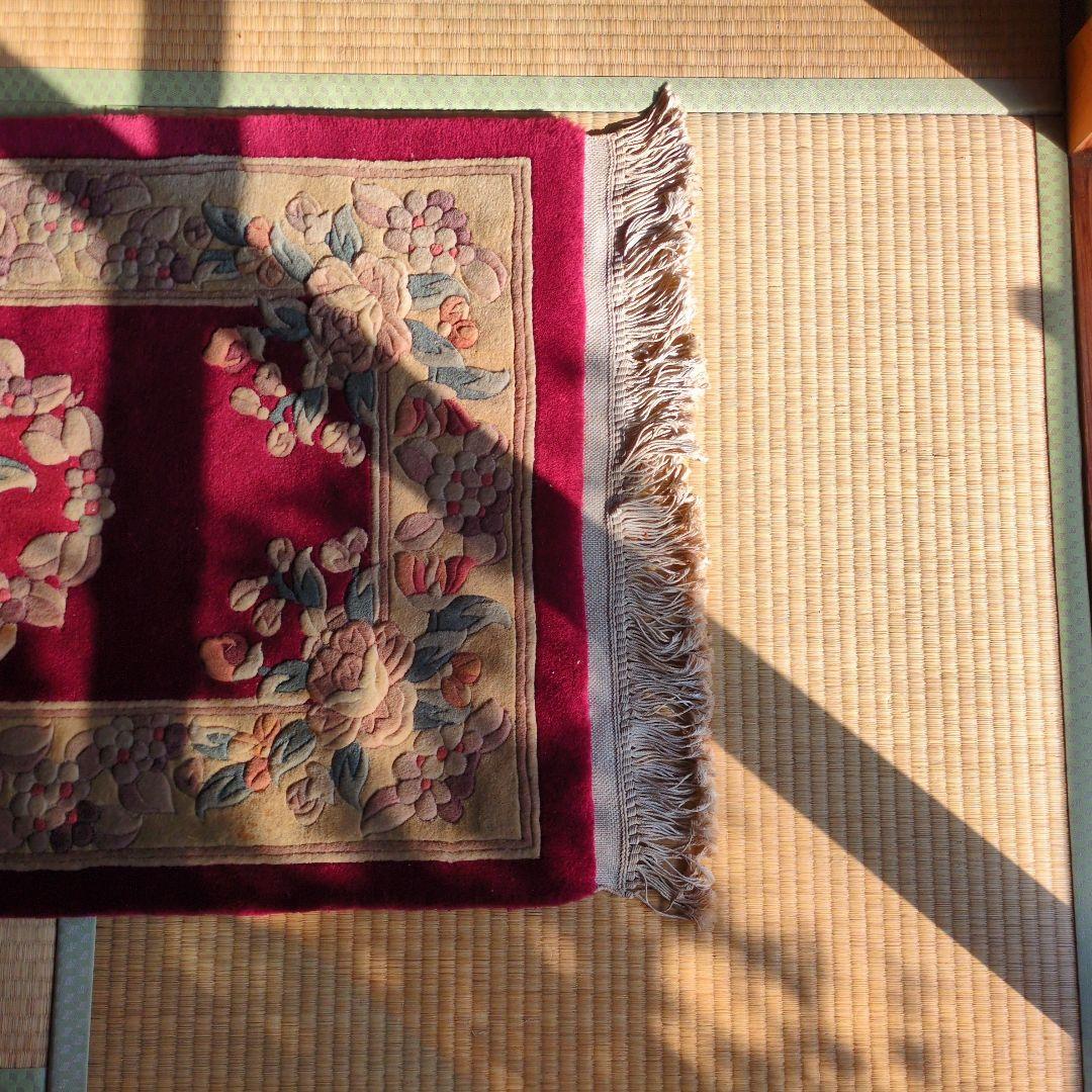 ★1/31まで 期間限定 値下げ！早いもの勝ち★緞通 段通 肉厚約2cm 絨毯