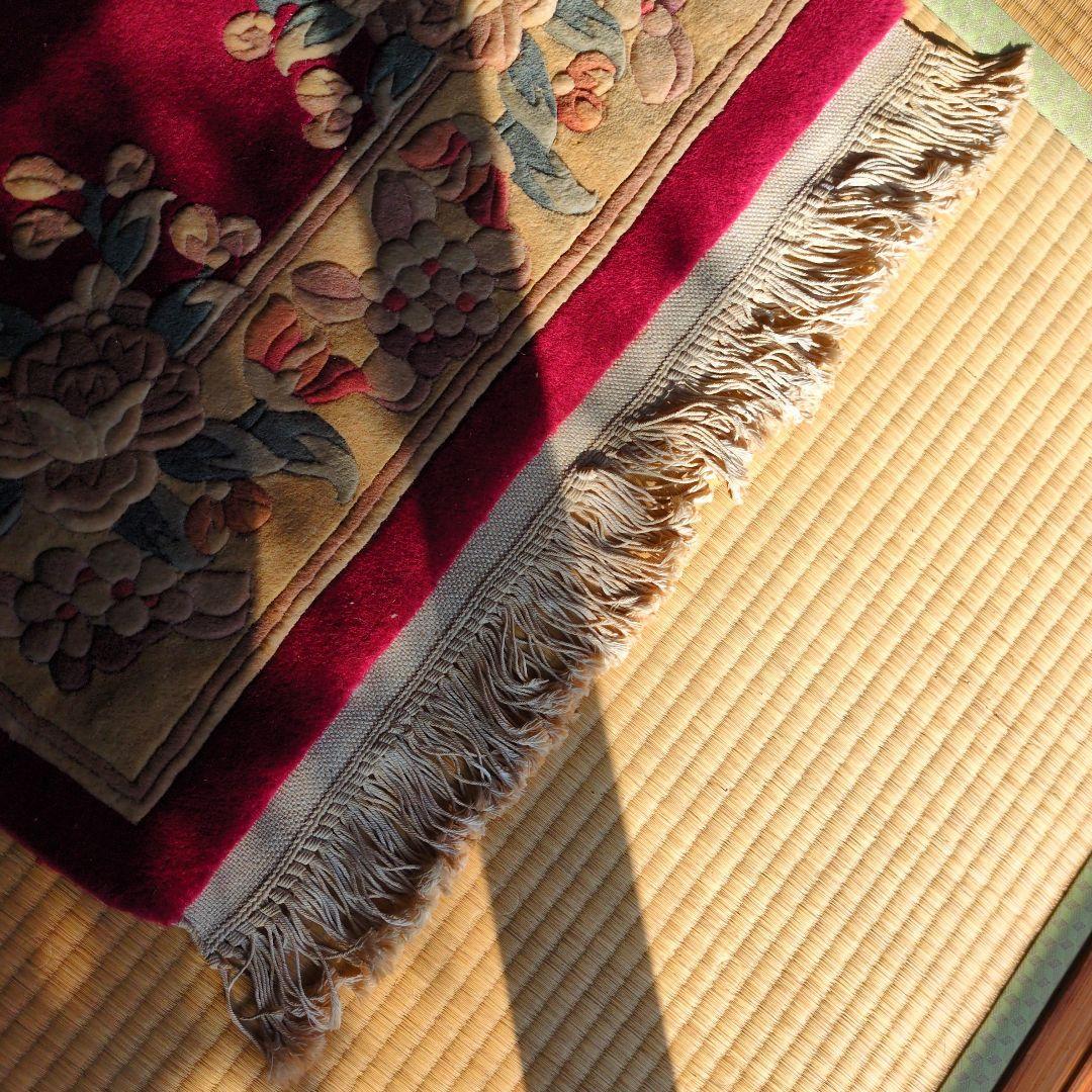 ★1/31まで 期間限定 値下げ！早いもの勝ち★緞通 段通 肉厚約2cm 絨毯