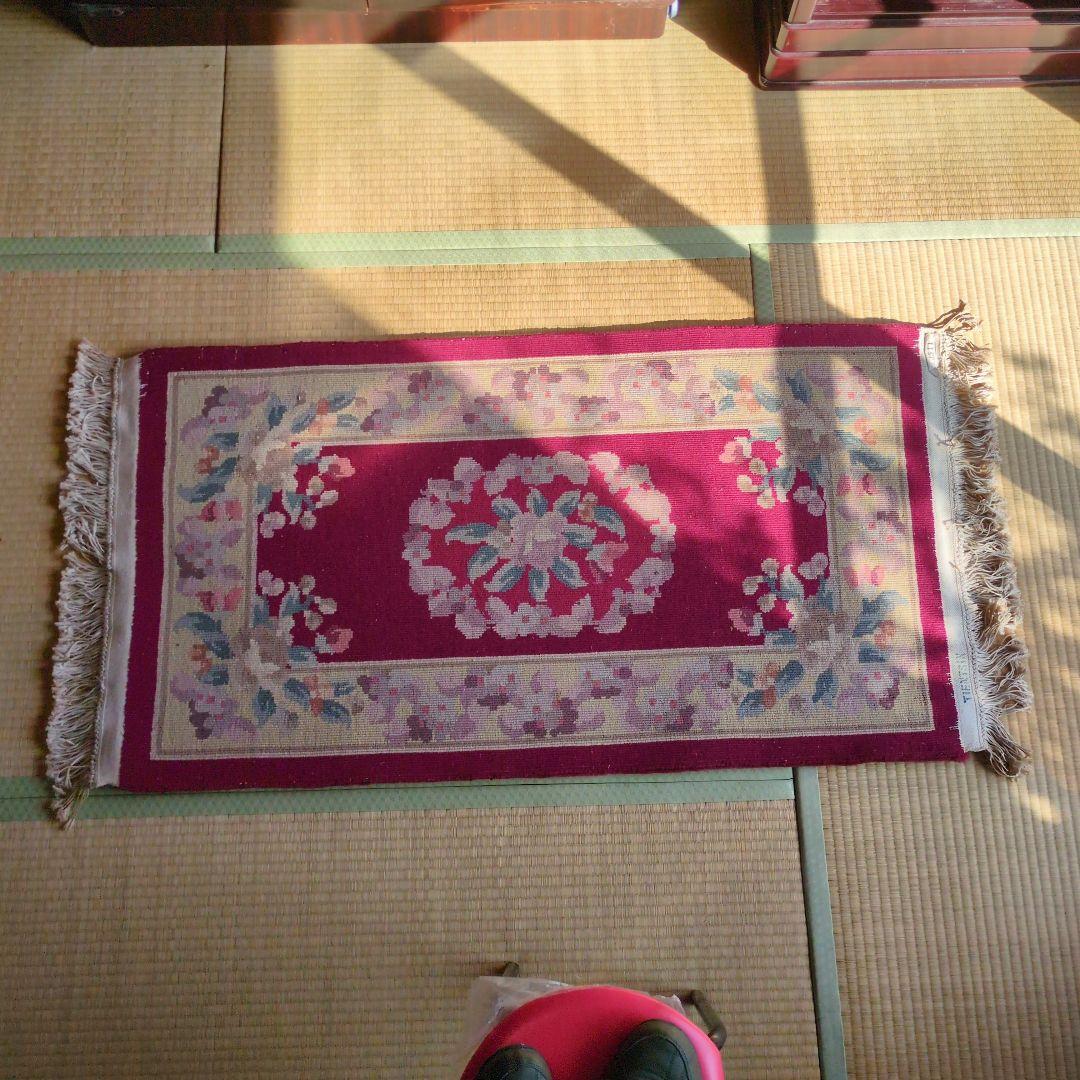 ★1/31まで 期間限定 値下げ！早いもの勝ち★緞通 段通 肉厚約2cm 絨毯