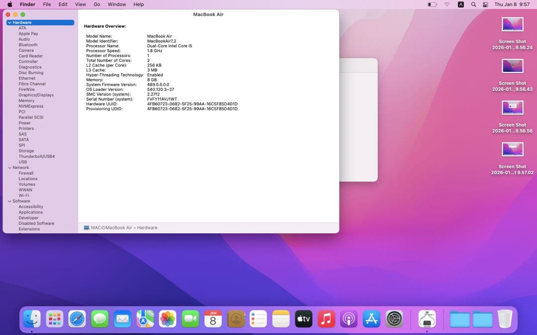 MacBook本体 MacBook Air Core i5 13-inch,2017